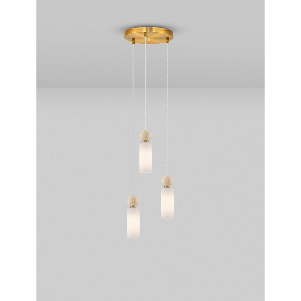 Pendant lamp Filomena 3-light gold Lyora 5212017483492