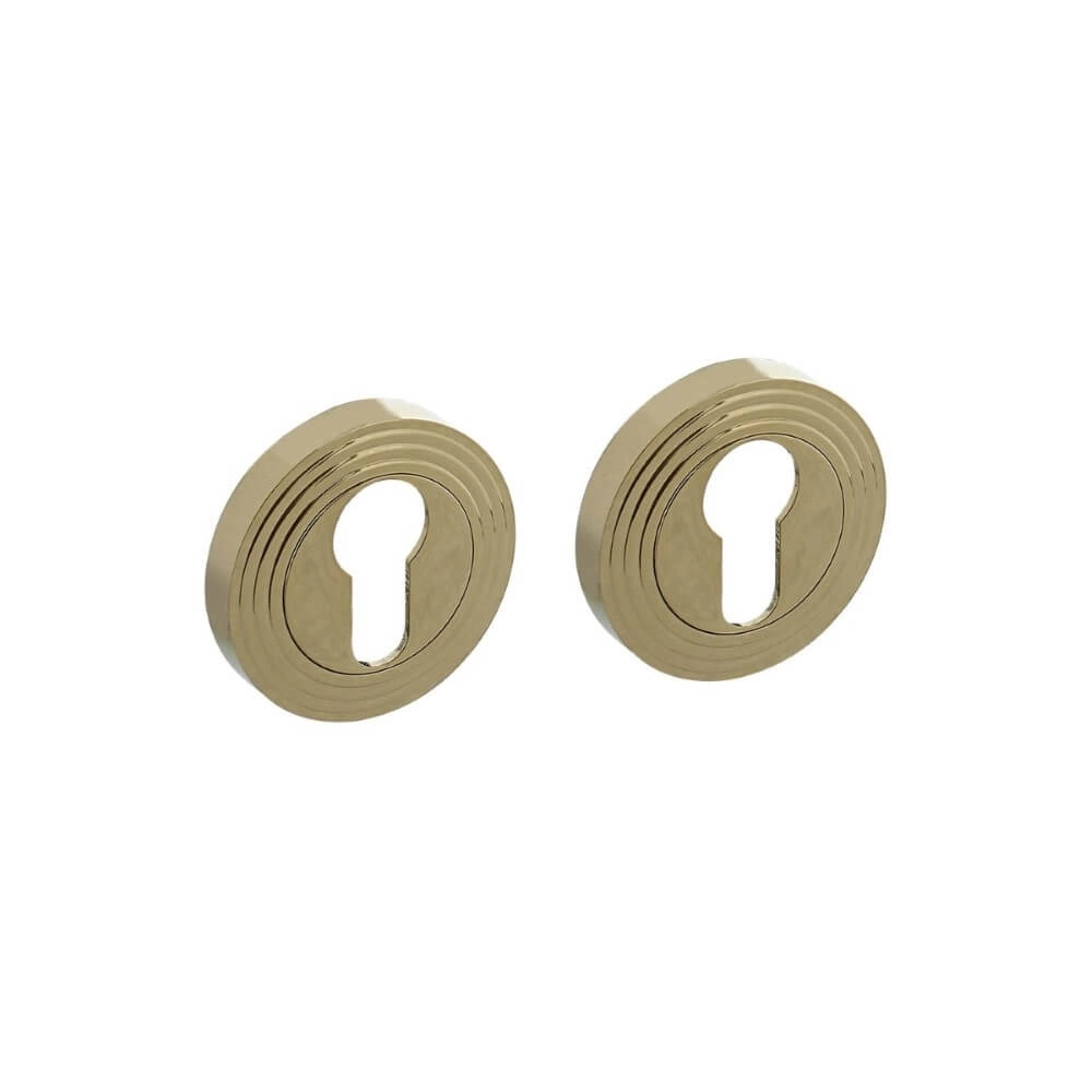 Cylinder rosette Tira Round brass