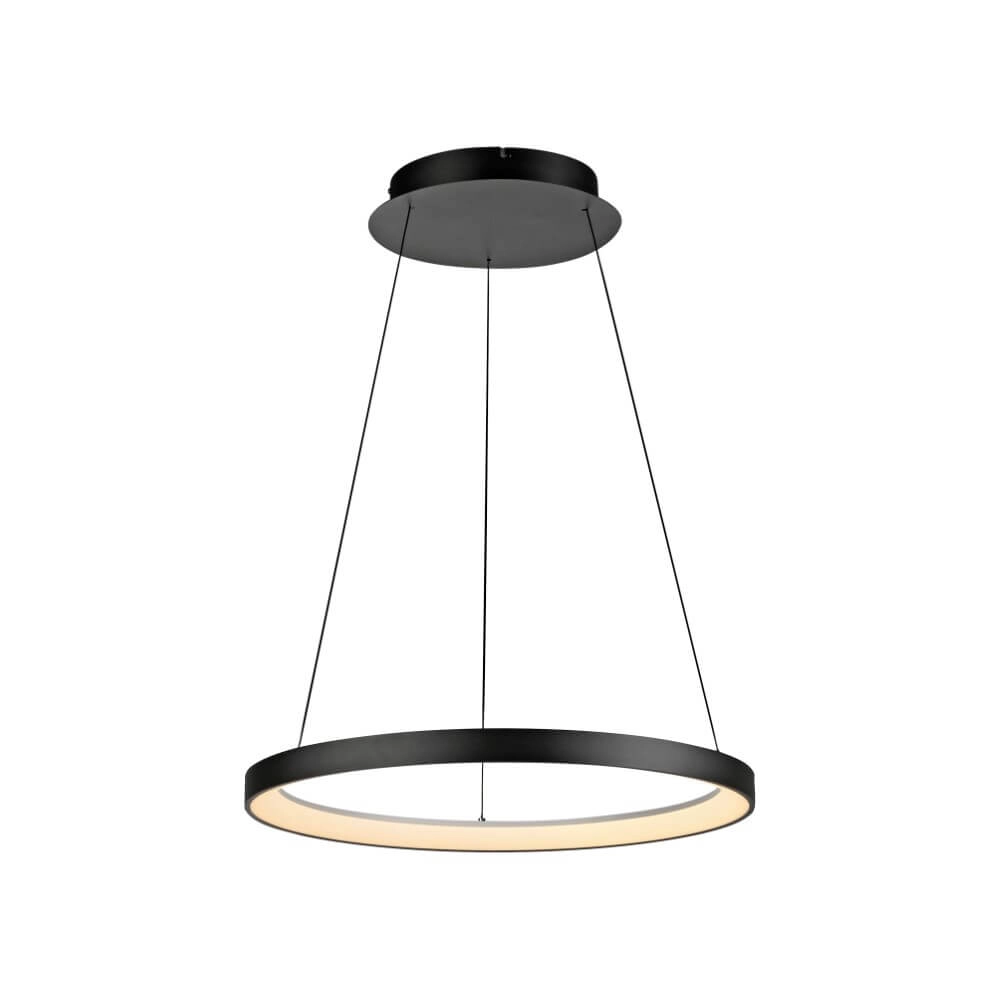 Round pendant lamp Hoop black