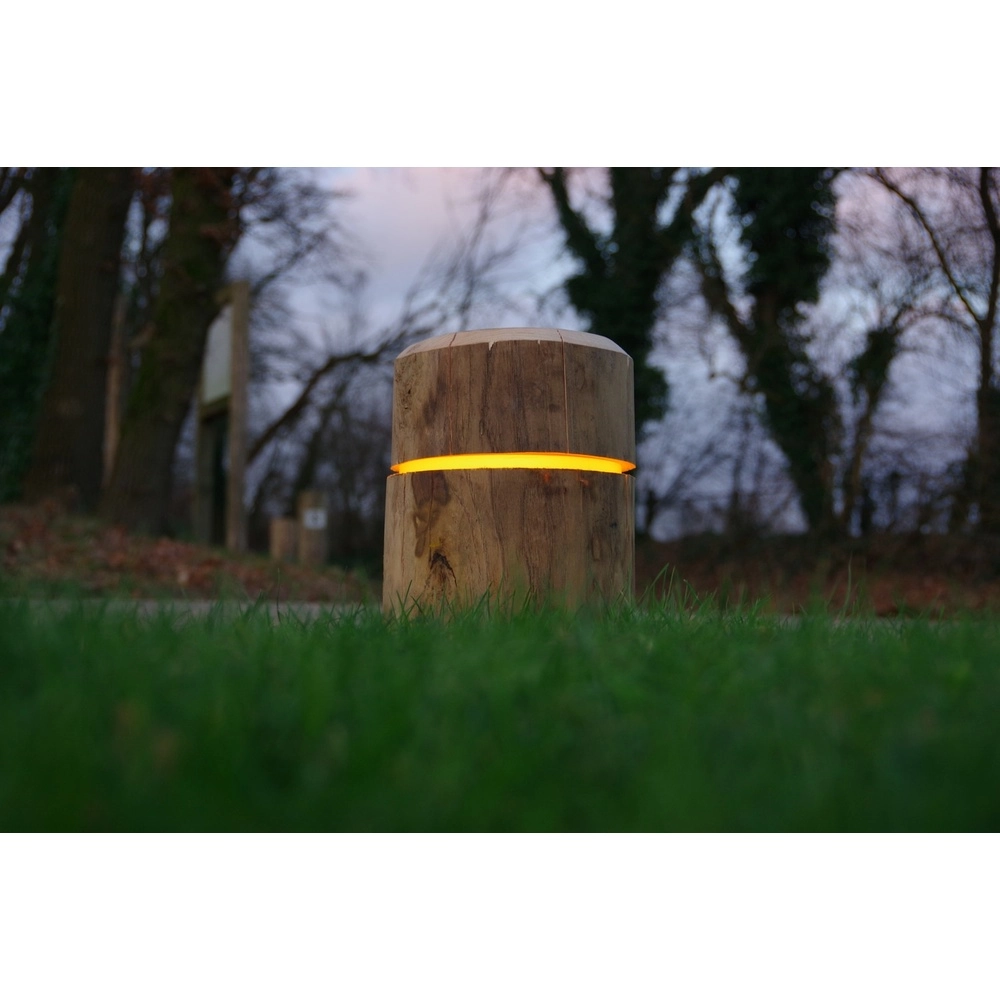 Wooden border lighting Rondo Chestnut - 31.5cm - 2700K - square
