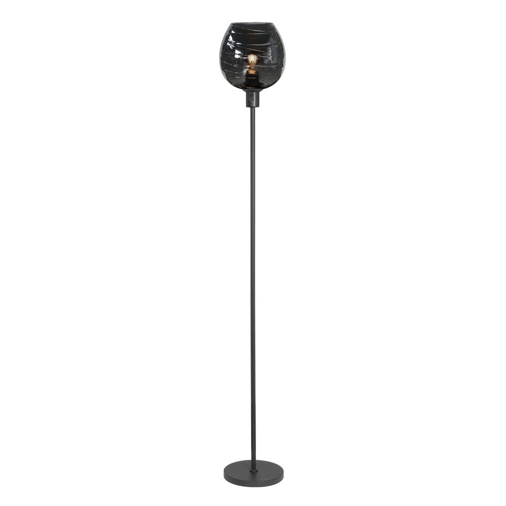 Floor lamp Fantasy black with glass Ø 22cm