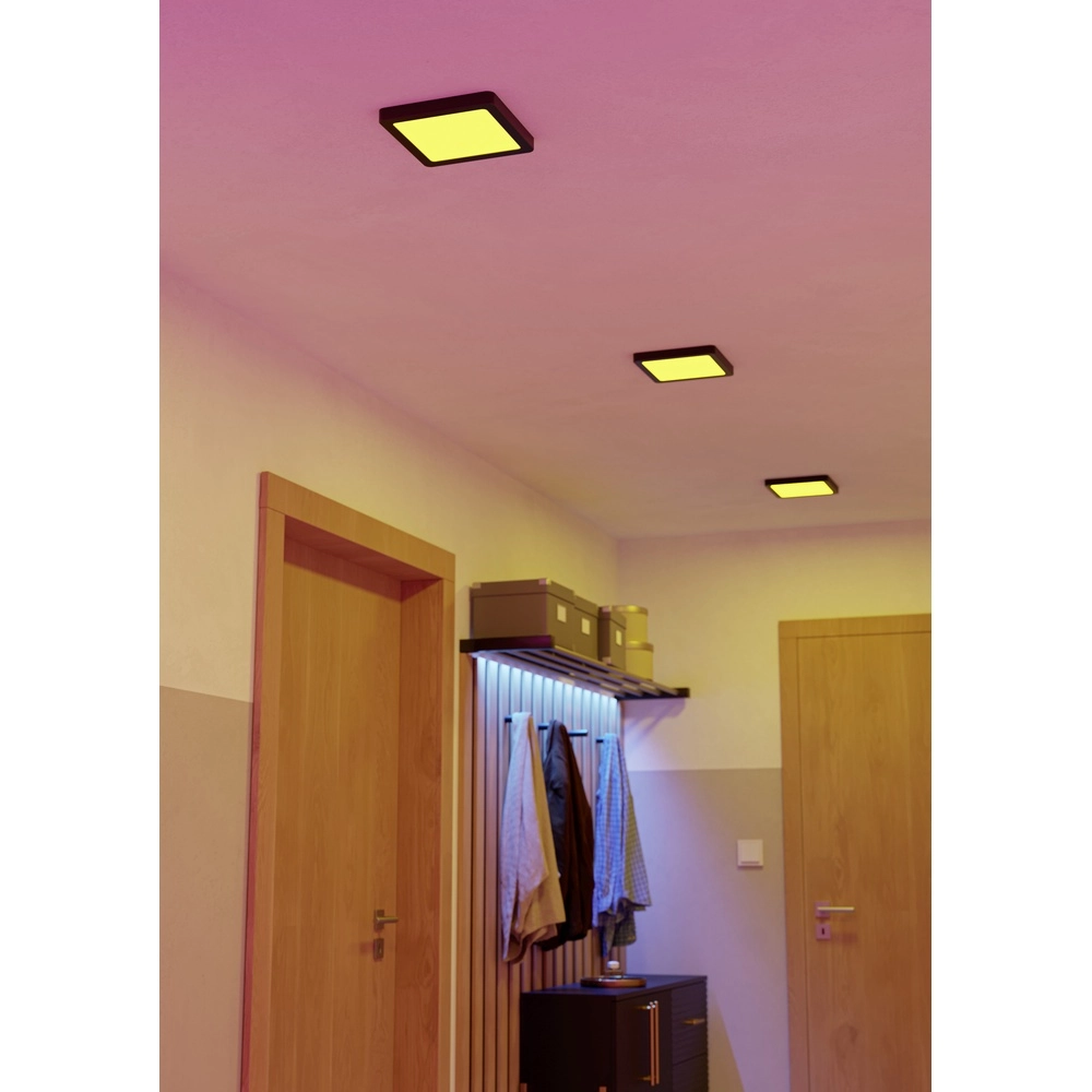 Ceiling light IP44 Fueva 6-Z Square - Black - 22x22cm Eglo 9008606330515