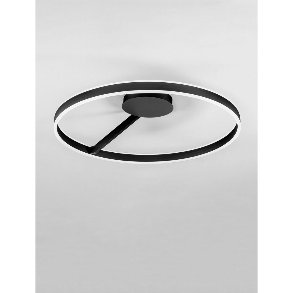 Ceiling lamp Bianco black Ø 80cm Lyora 5212017473851