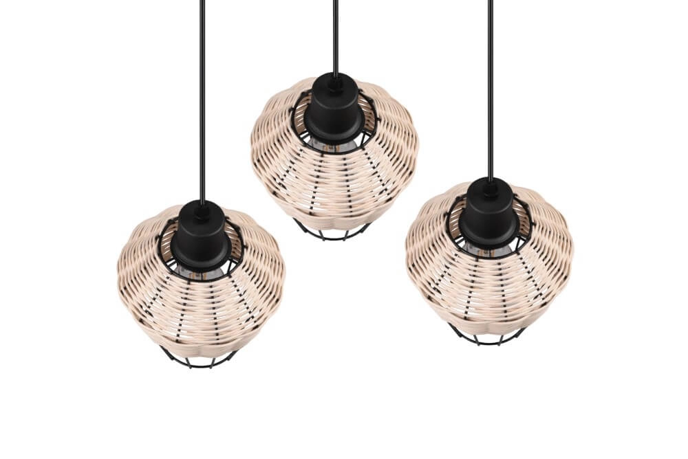 Vide hanging lamp Borka rattan Trio 4017807556131