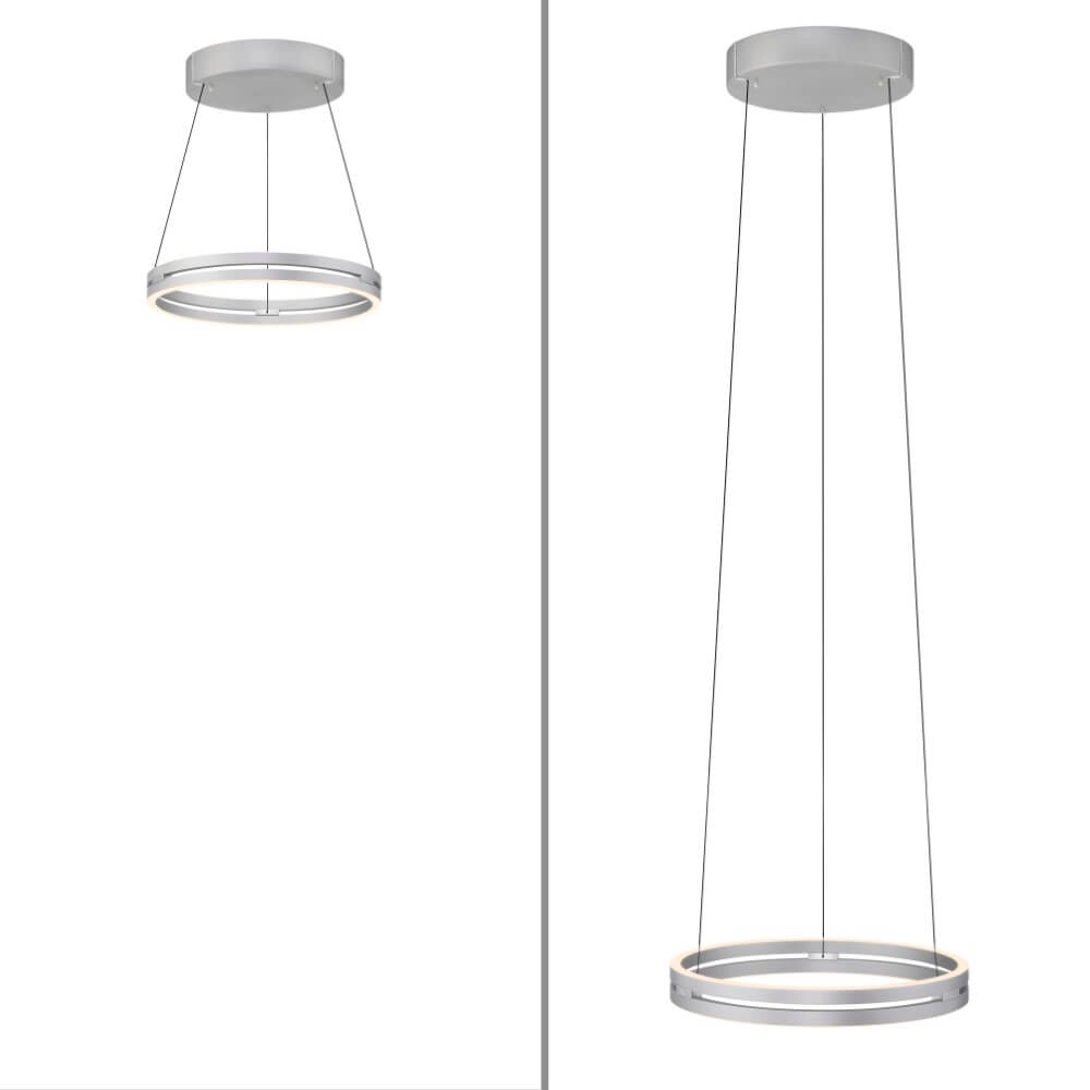 Sleek hanging lamp Pure E-Loop aluminum Paul Neuhaus 4012248372272