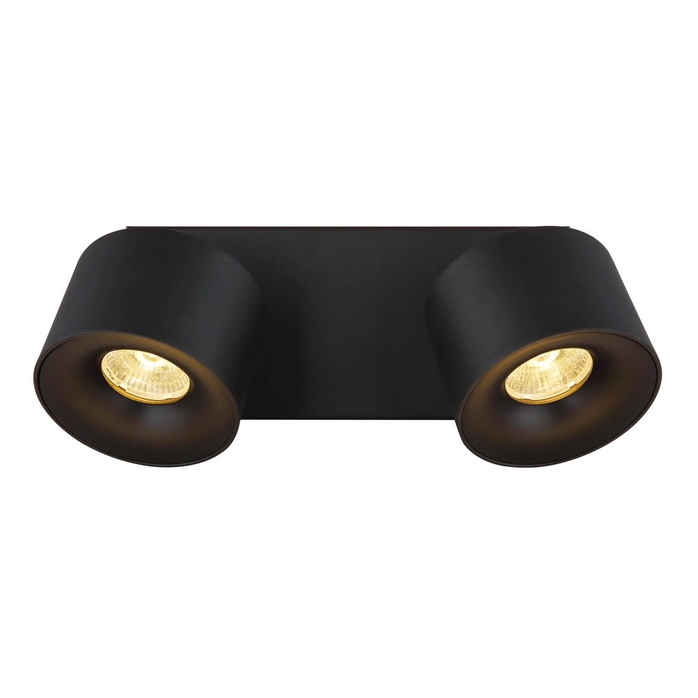 Sleek ceiling lamp Rae 2-light black Globo 9007371447640