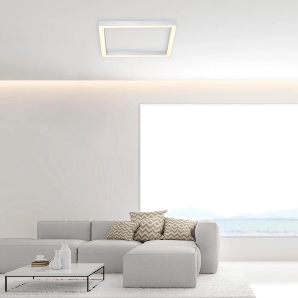 Square ceiling lamp Pure Lines Square aluminum Paul Neuhaus 4012248357910