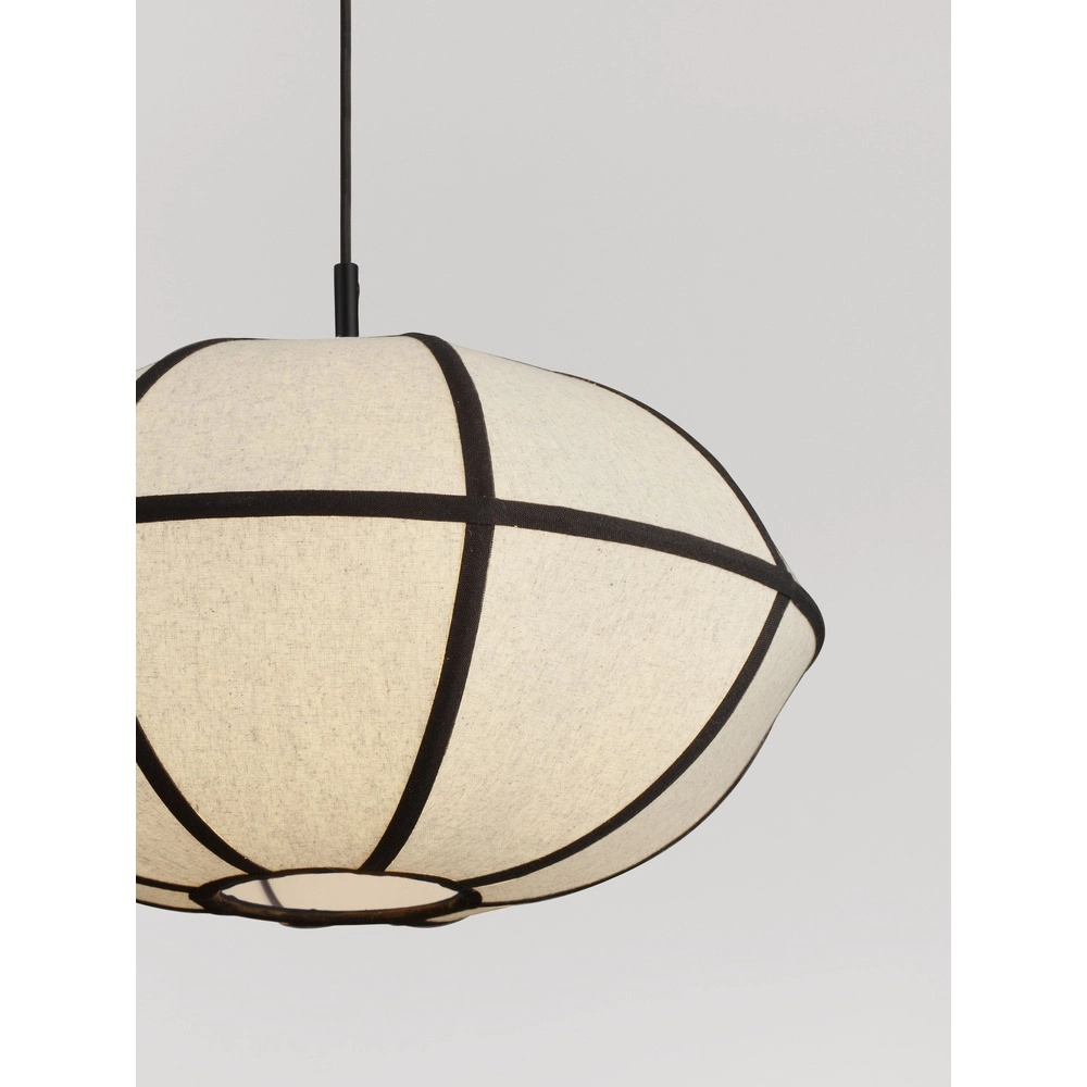 Pendant lamp Brera black with white Ø 45cm Lyora 5212017493569