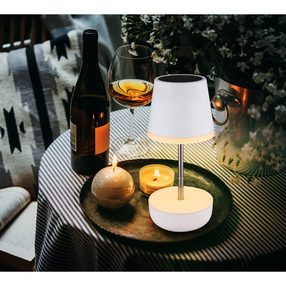 Solar table lamp Felina white Globo 9007371510504
