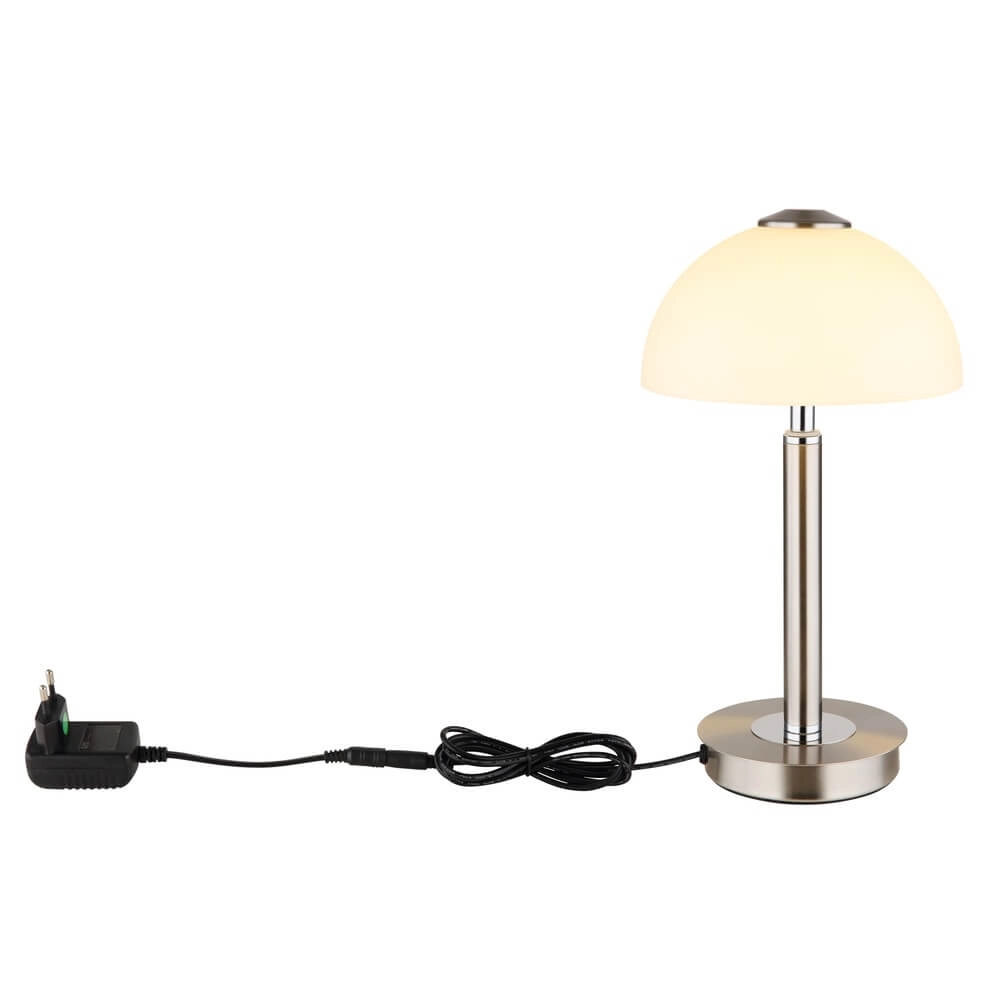 Table lamp Uldin nickel with white glass Globo 9007371446834