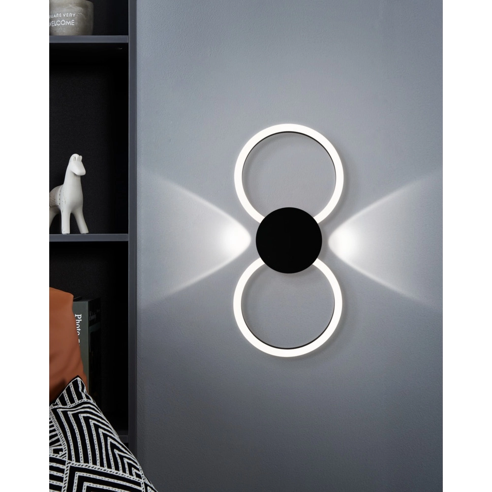 Design wall lamp Venticello 1 black Eglo 9008606357444