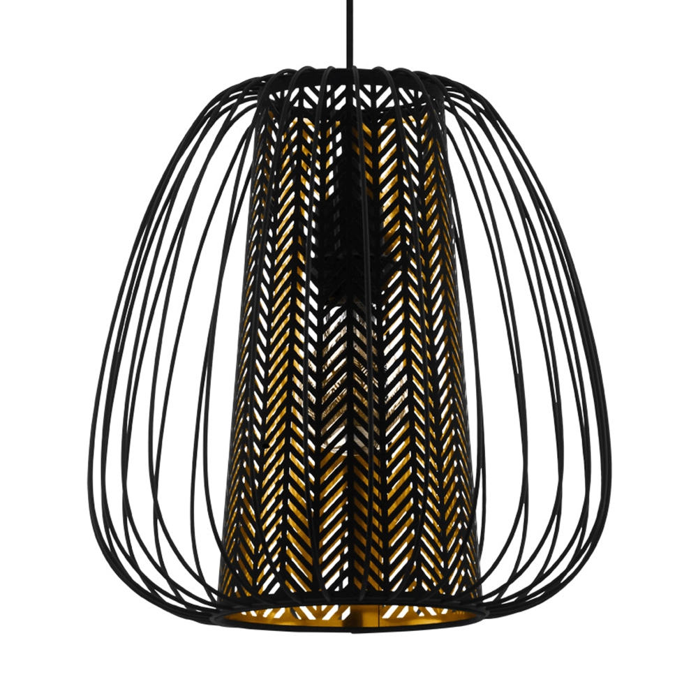 Pendant lamp Curasao black with gold