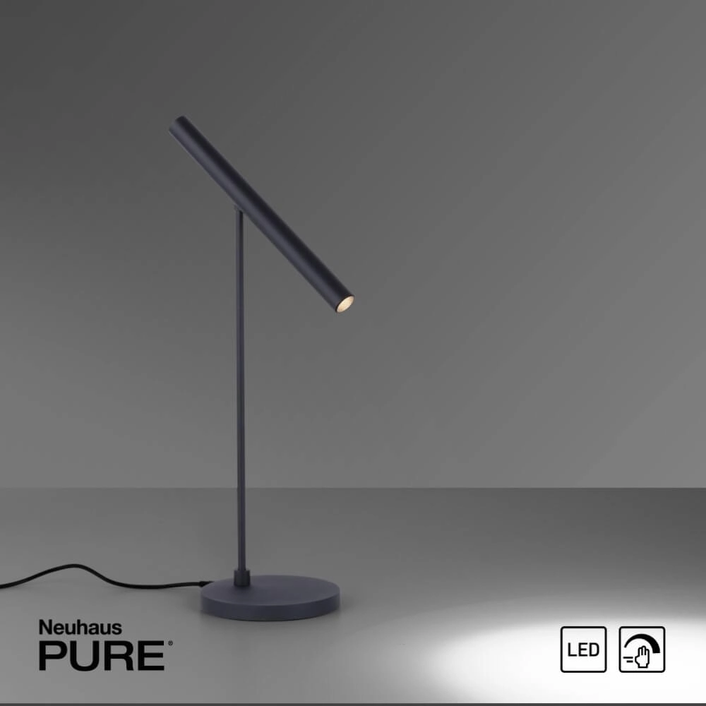 Modern table lamp Pure Tutua black Paul Neuhaus 4012248365526