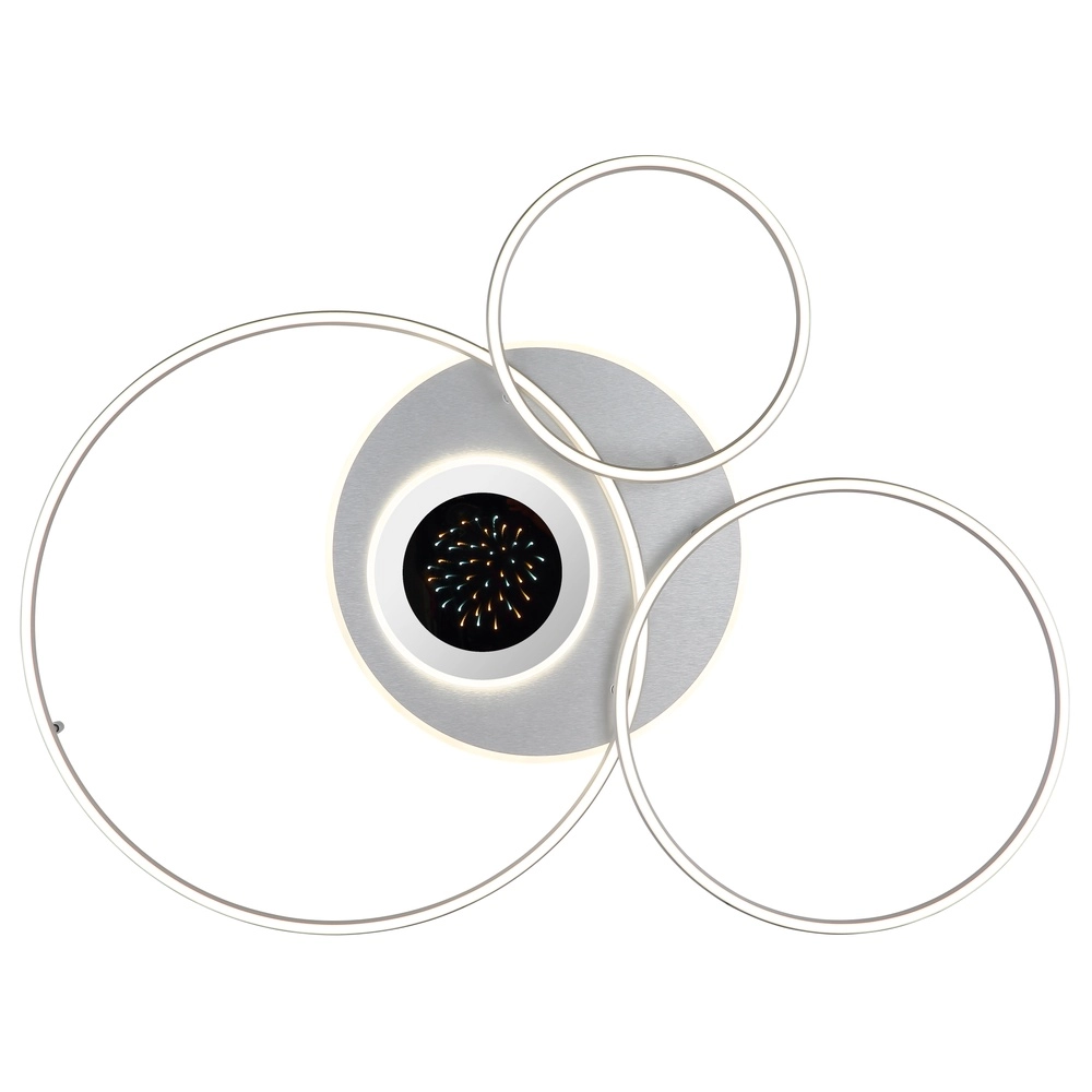 Modern ceiling lamp Johnson silver grey Globo 9007371592548