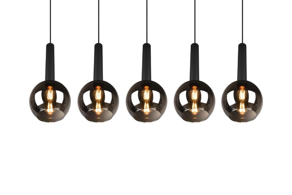 5-light hanging lamp Clayton black Trio 4017807522471