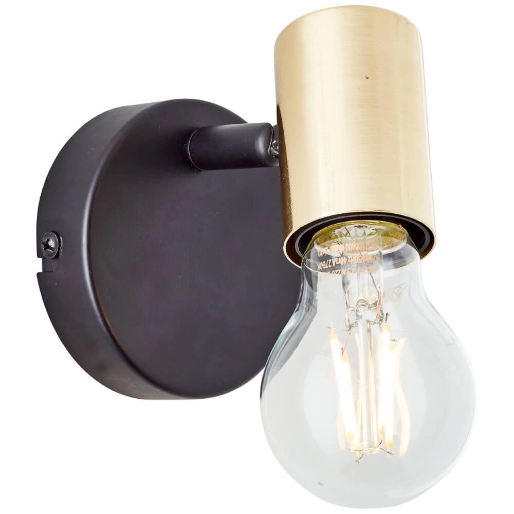 Wall lamp Kerry black with gold Brilliant 4004353409011