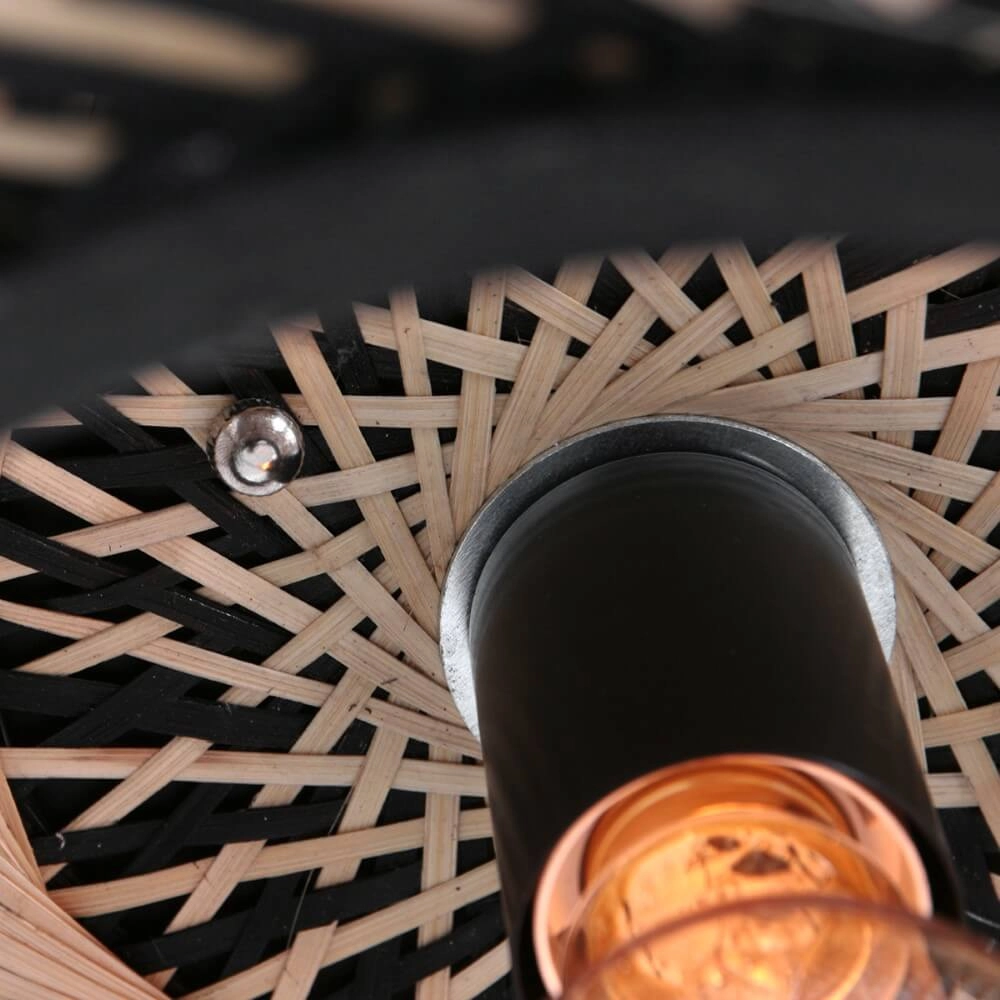 Black bamboo ceiling lamp Maze Ø 40cm Steinhauer 8712746147223