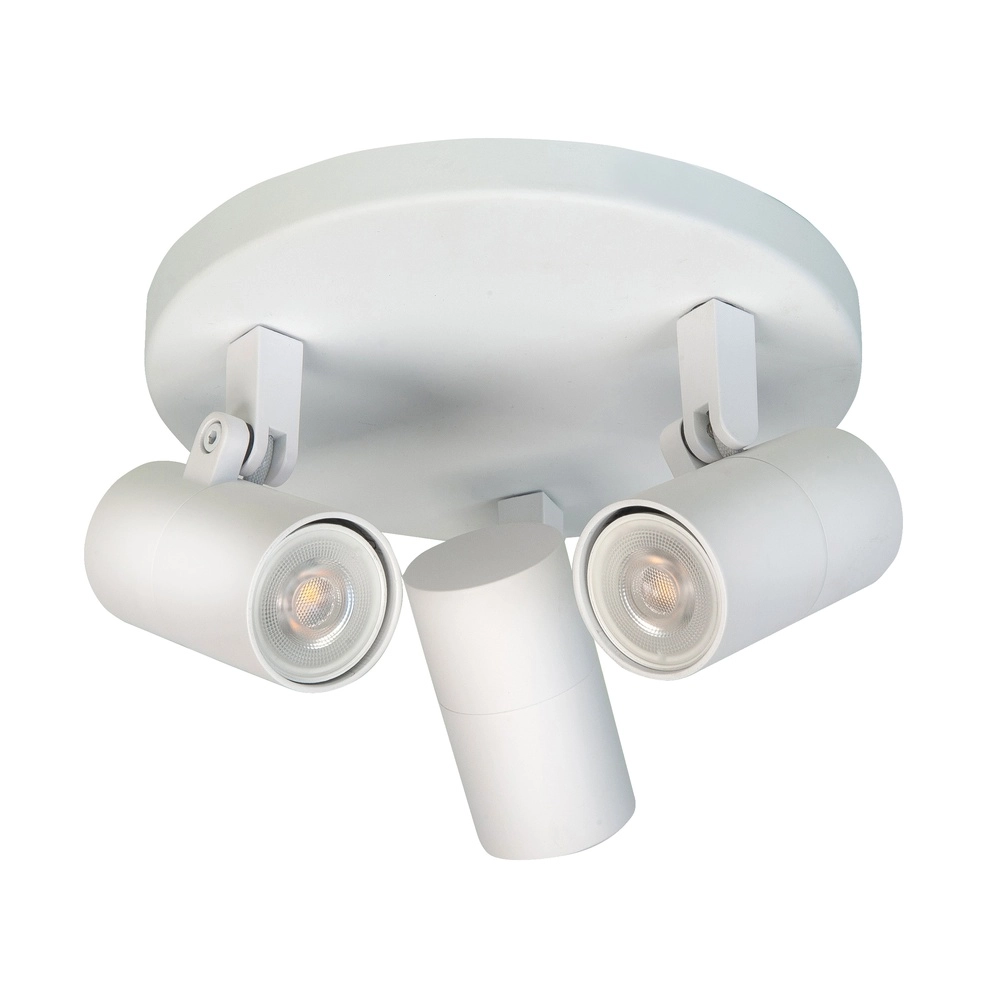 White surface-mounted spotlight Piccolo 3-light round