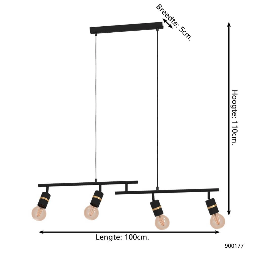 Chic hanging lamp Lurone Eglo 9008606241132