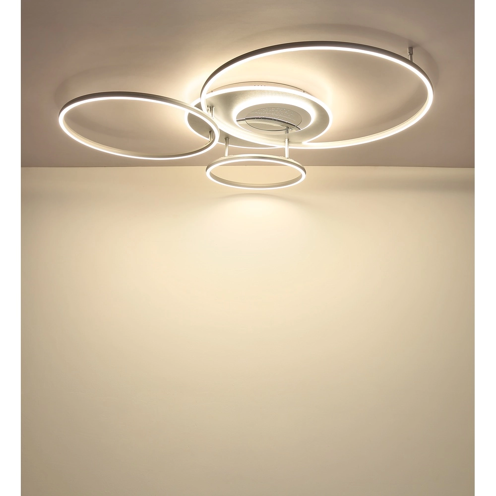 Modern ceiling lamp Johnson silver grey Globo 9007371592548