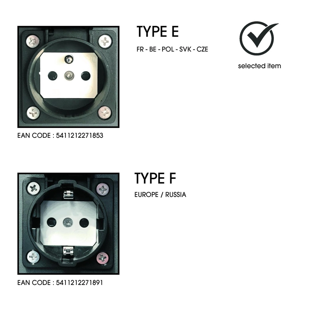 Outdoor socket with earth Powerpoint type F Lucide 5411212271891