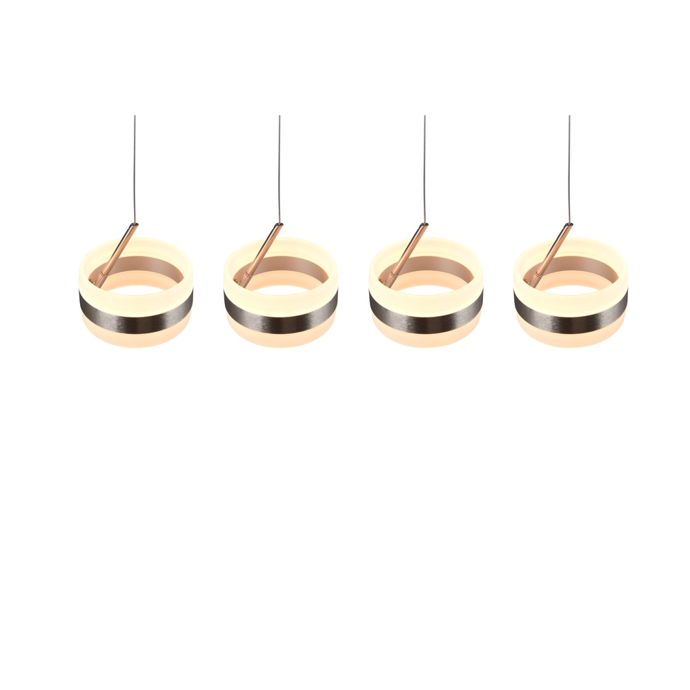Design pendant lamp Dios nickel 4-lights Trio 4017807657647