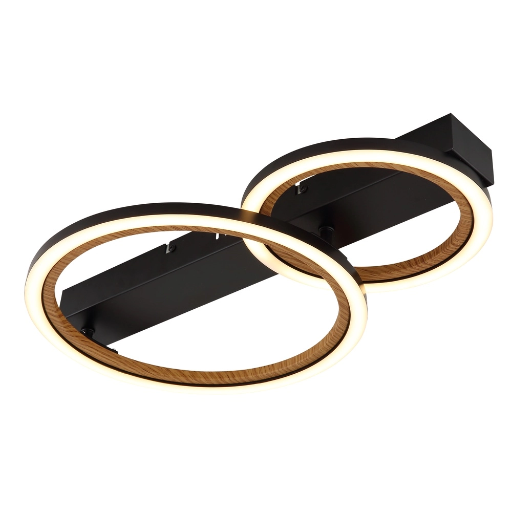 Ceiling lamp Dakari I 2 rings black