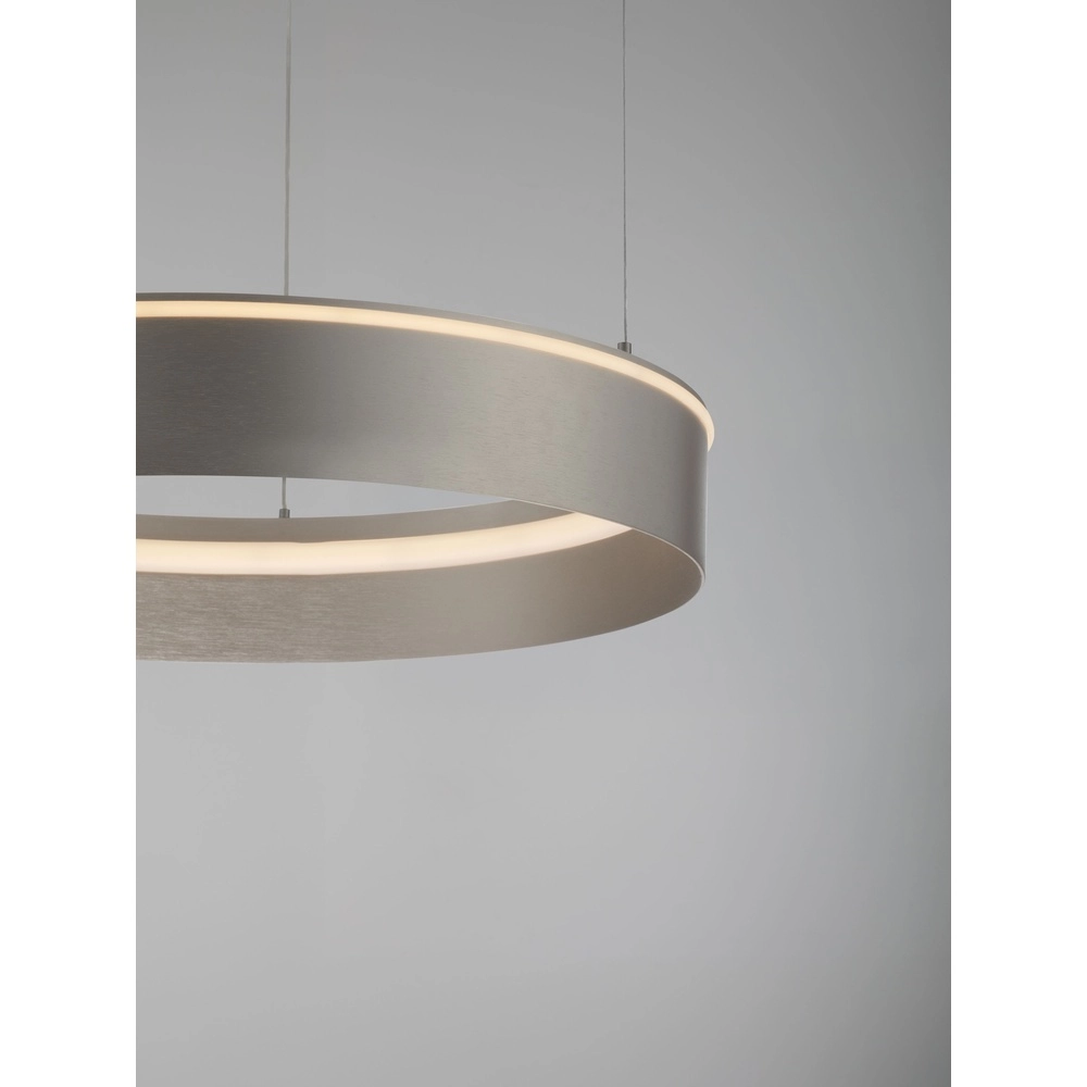 Modern pendant lamp Olivia nickel Ø 60cm Lyora 5212017494214