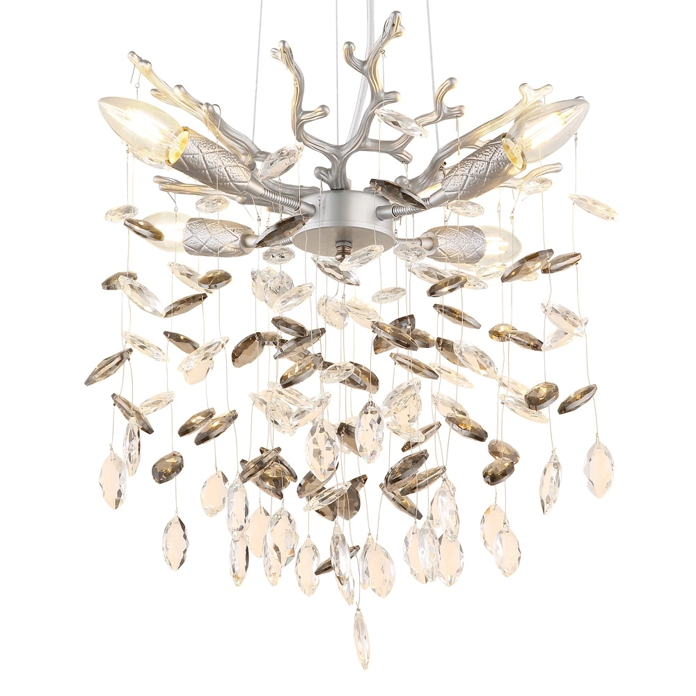 Pendant lamp Queena silver grey Ø 40cm Globo 9007371522675