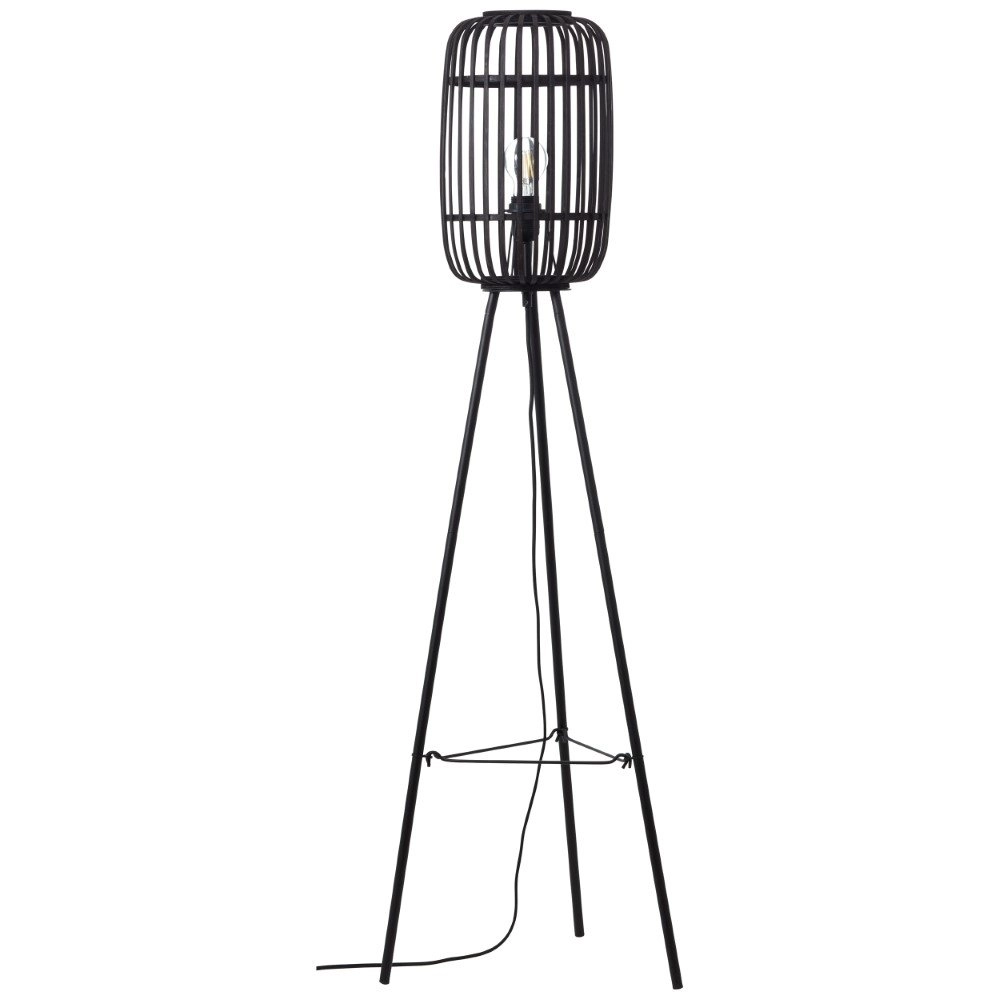 Country tripod floor lamp Woodrow black Brilliant 4004353377075