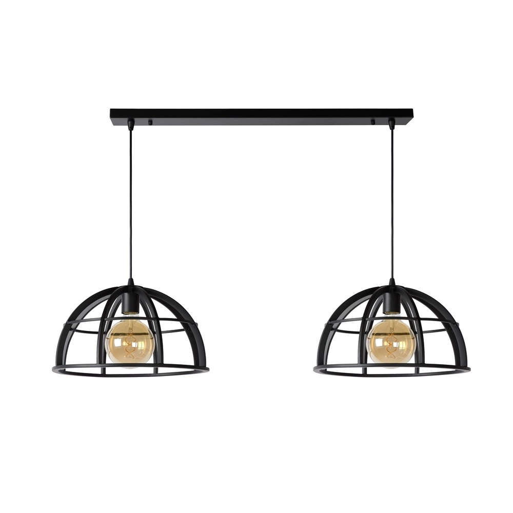 2-light pendant lamp Dikra Industrial Black