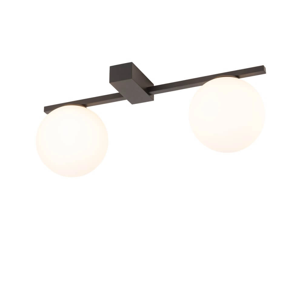 Glass pendant lamp Pik 2x white glass Lyora 5903139103008