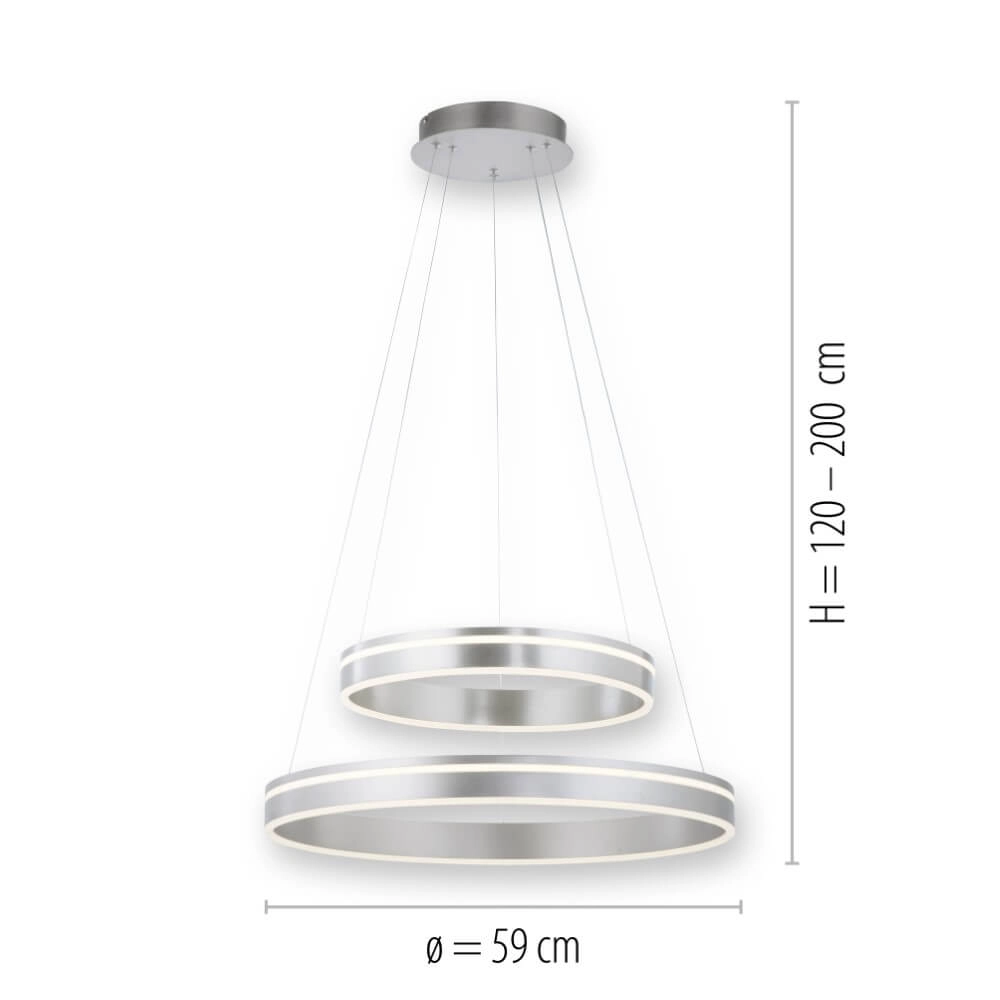 Pendant lamp Q-Vito Ø 59cm metal Paul Neuhaus 4012248351482