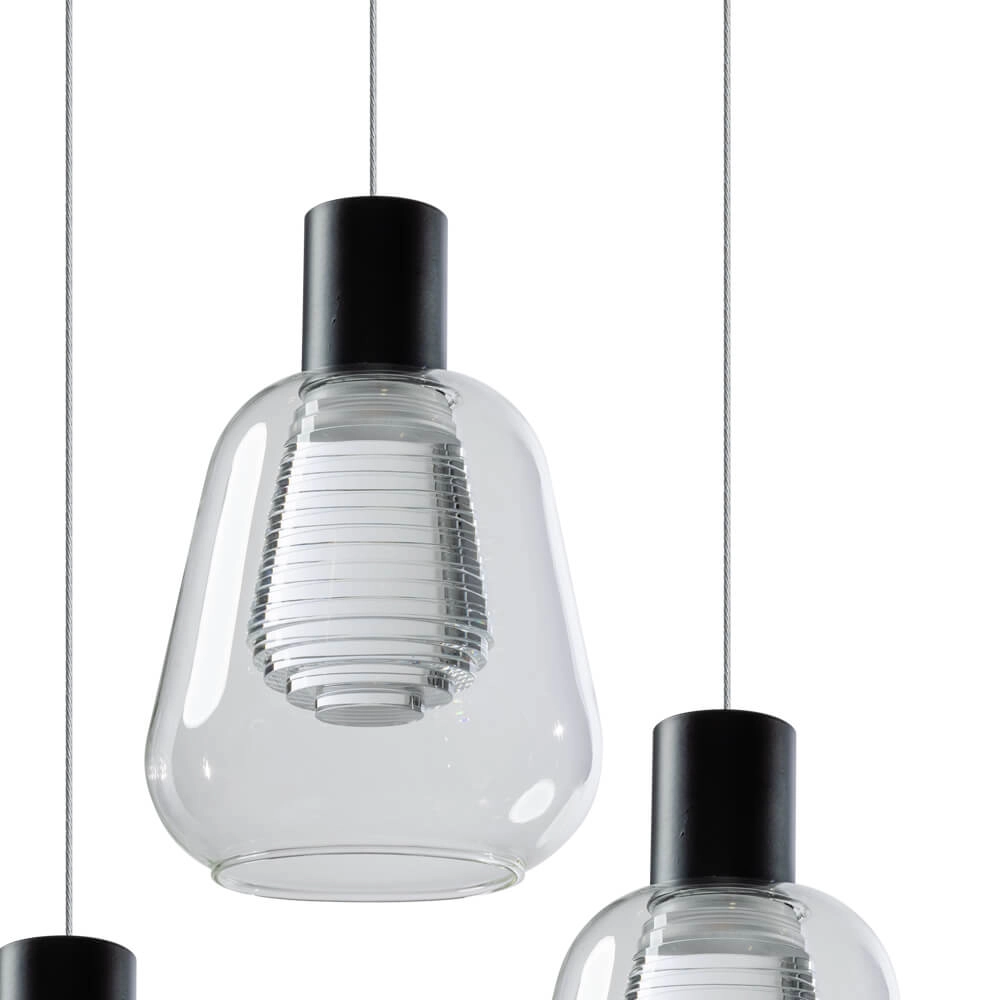3-light pendant lamp Gary glass ETH 9900002611536