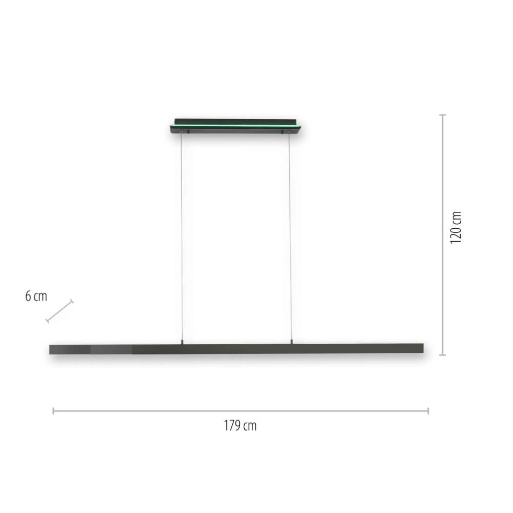Modern pendant lamp Q-Arian anthracite Paul Neuhaus 4012248359846