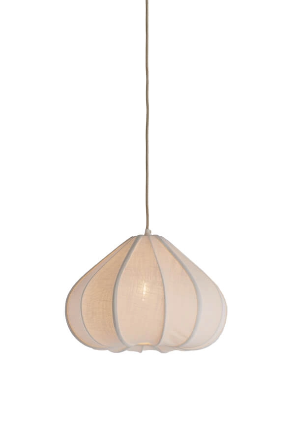 White pendant lamp Zubeda Ø 38.5cm