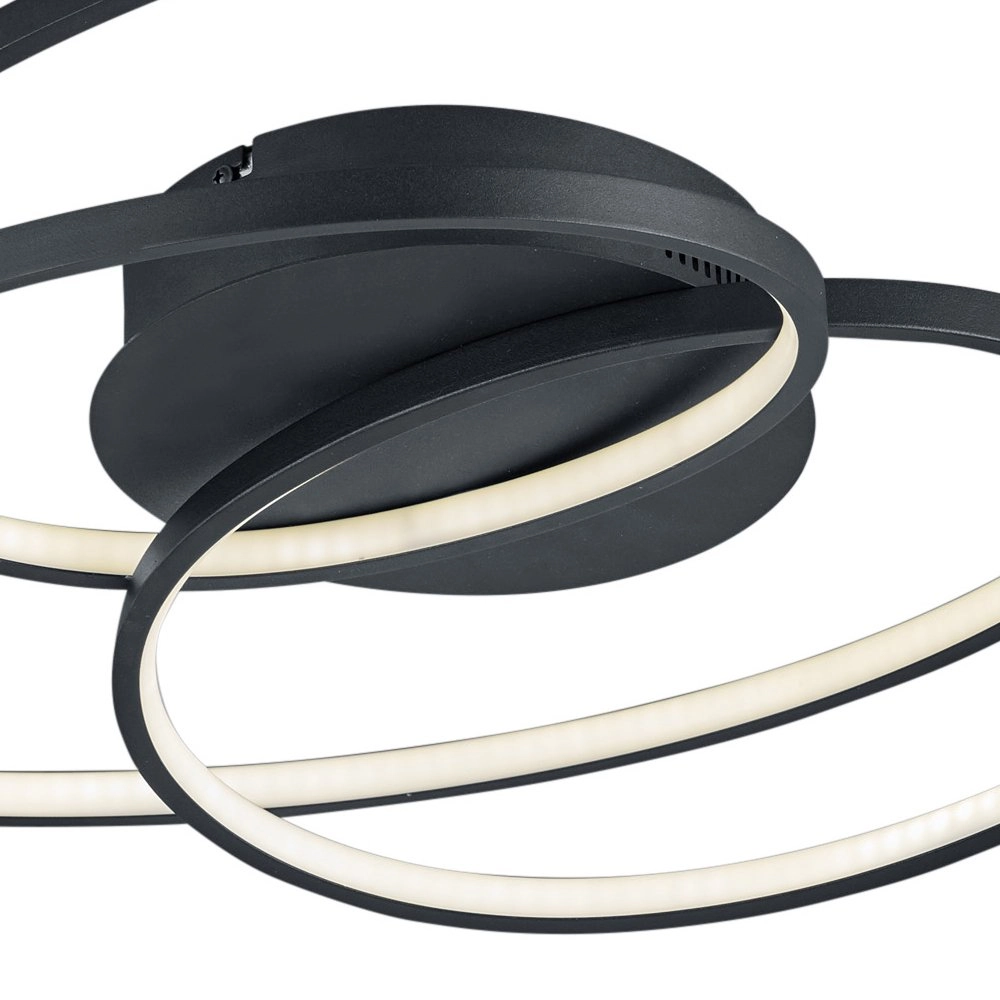 Modern Ceiling light Gale black Trio 4017807441437