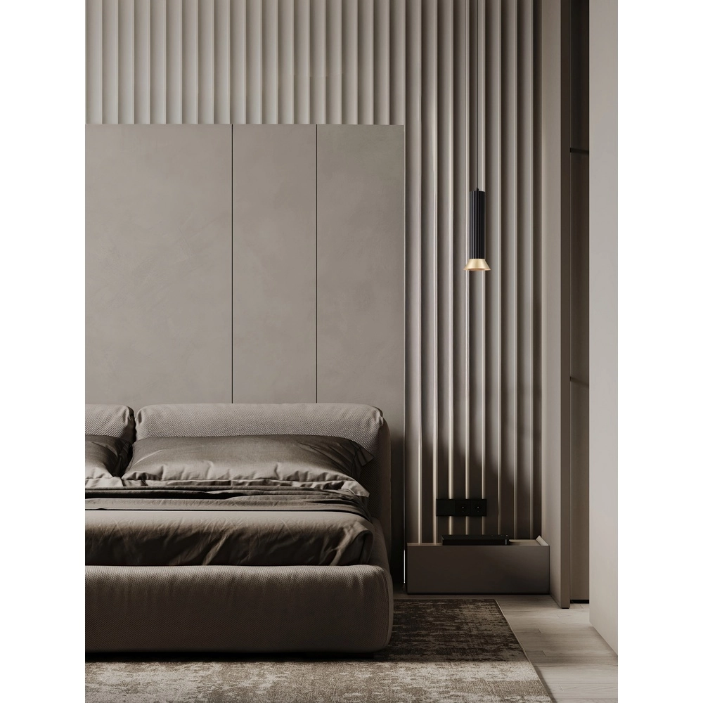 Pendant lamp Luvia black with gold Lyora 5212017475572