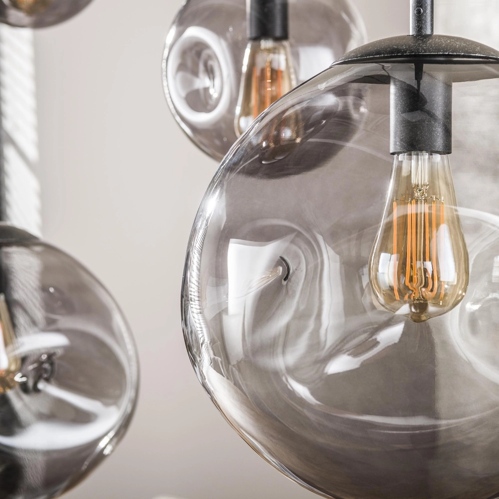 6-light pendant lamp Stellar with organic ceiling plate Lyora 8716803511729