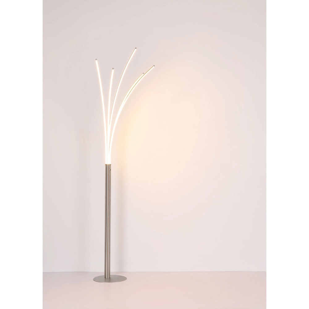 Modern floor lamp Bizzy nickel Globo 9007371452712