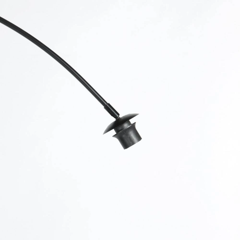 Floor lamp Curve black with coarse white shade Ø 50cm Steinhauer 8712746179484