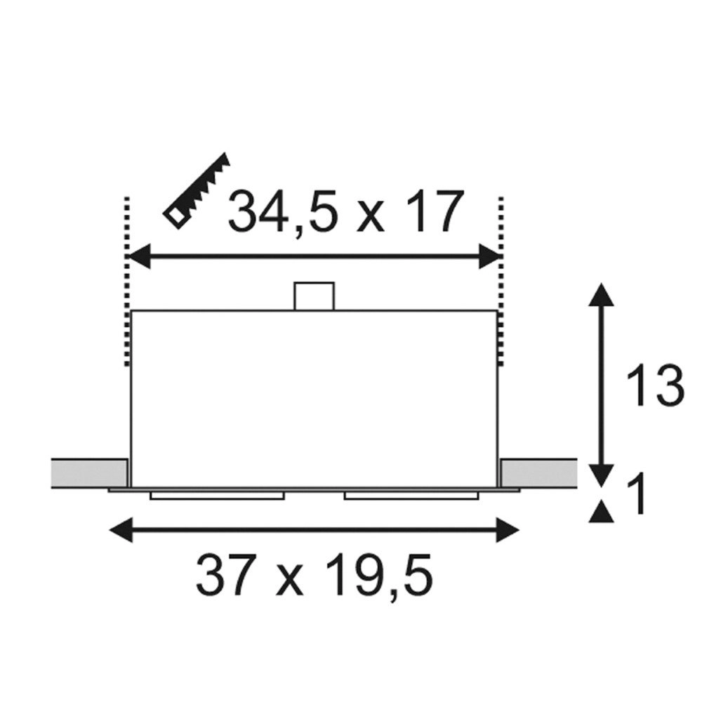 Recessed spotlight Kadux 2 ES111 19.5cm white SLV 4024163151603