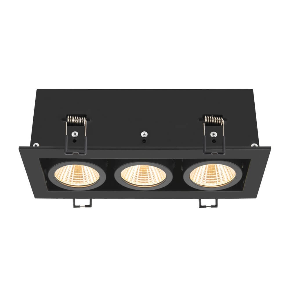 Square LED recessed spotlight Kadux Triple 3x Led - black - 3000K SLV 4024163278867