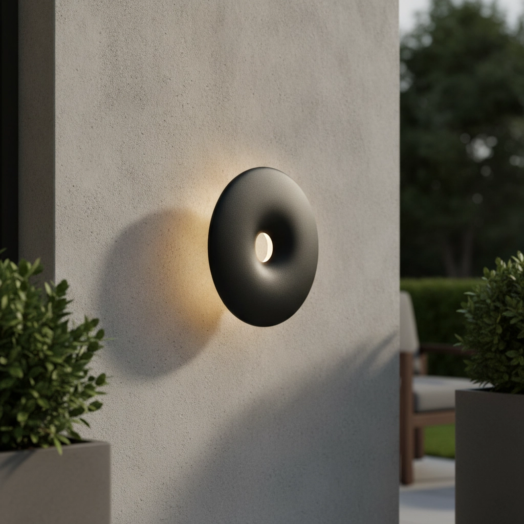 Unique wall lamp Splash Round Black
