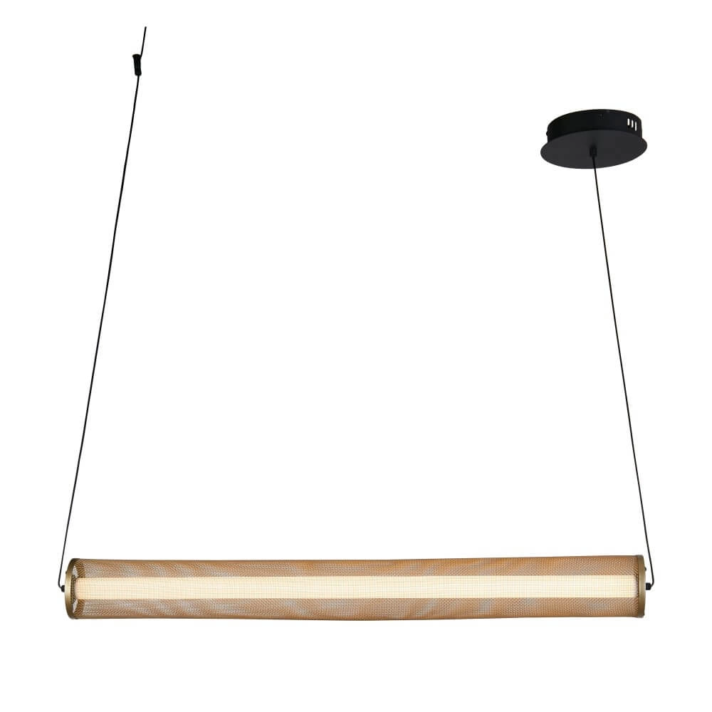Pendant lamp Thread Black with Gold Mesh