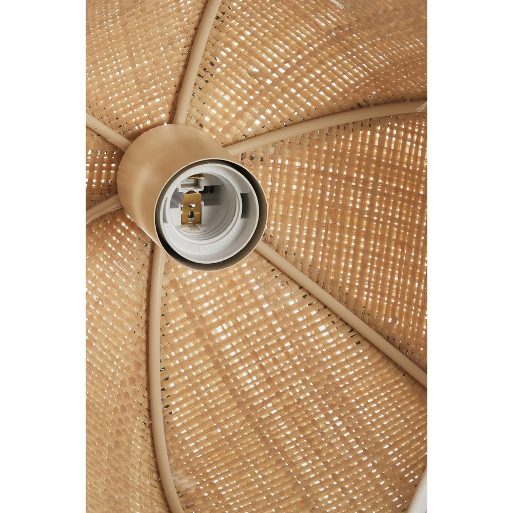 Japandi wall lamp Sulina Sand raffia with greenery Light & Living 8717807762421