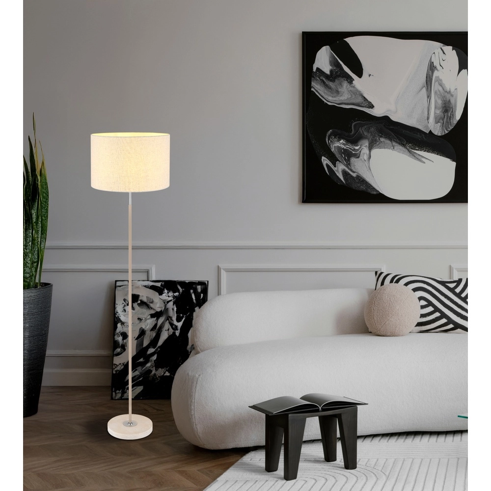 Floor lamp Deleon sand brown Ø 40cm Globo 9007371572908