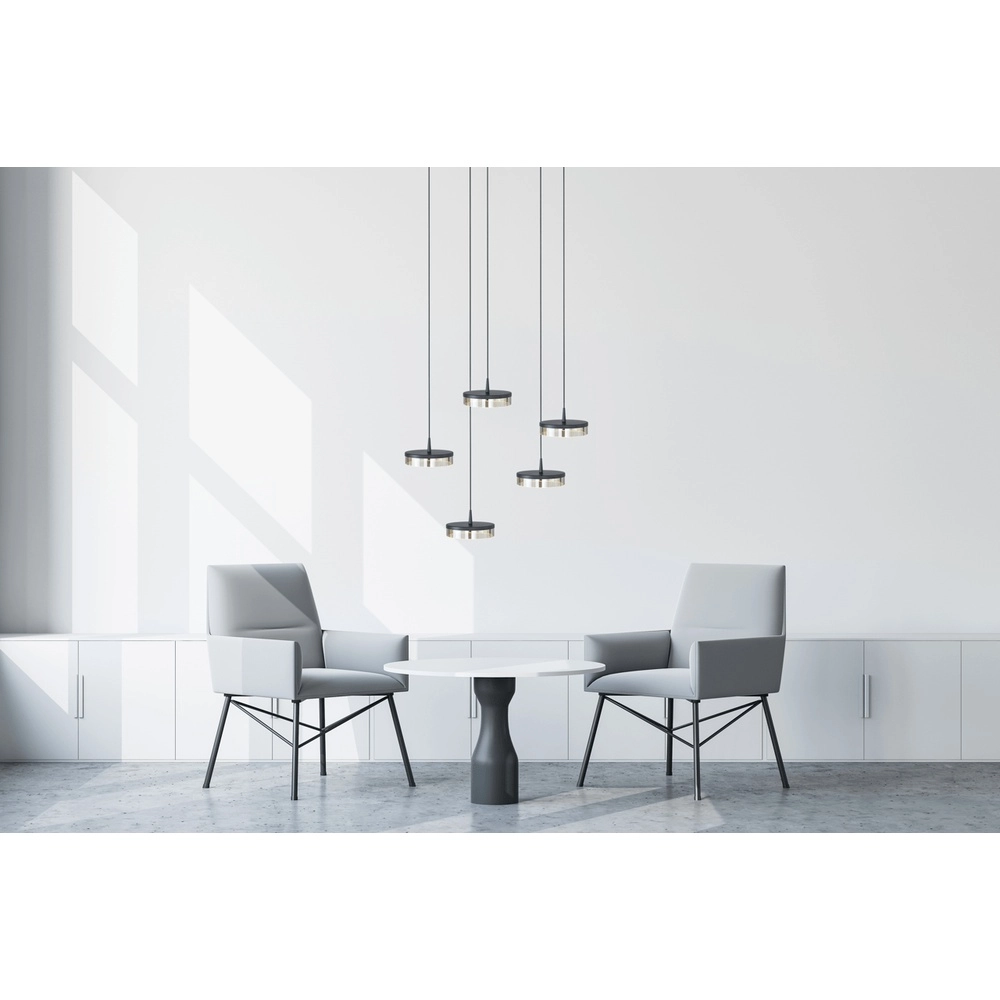 5-light pendant lamp Imperia Ø 50cm black nickel Masterlight 8718121352541