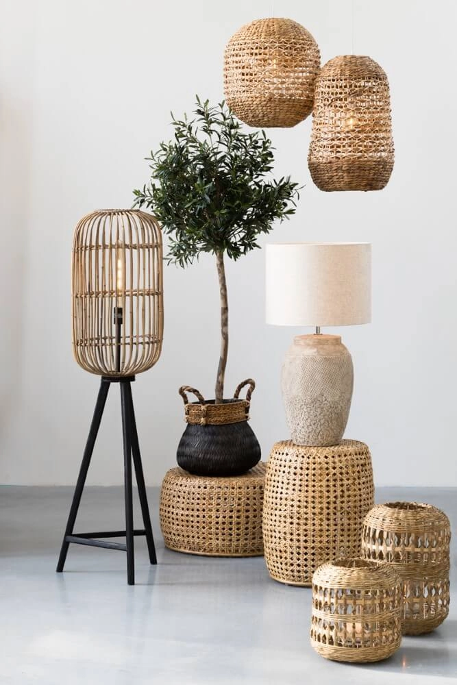 Braided pendant lamp Tripoli Ø 37.5cm Light & Living 8717807301620