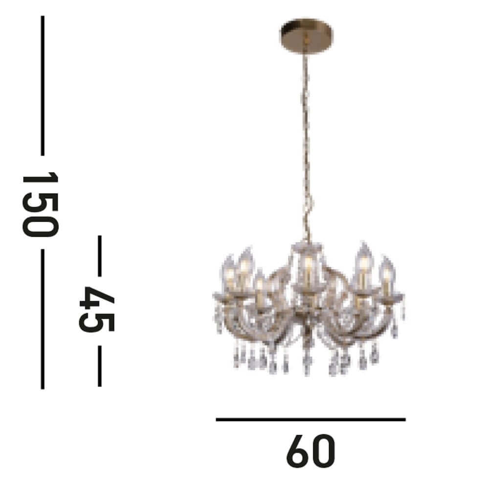 Chandelier Utah Suitable for outdoor use Searchlight 5053423272801